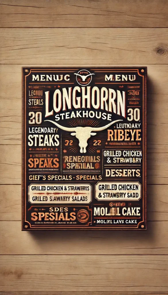 LongHorn Steakhouse Mishawaka Menu